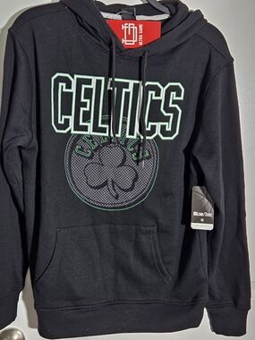 Ultra Game NBA Boston Celtics Long Sleeve Hoodie Men's Small Black